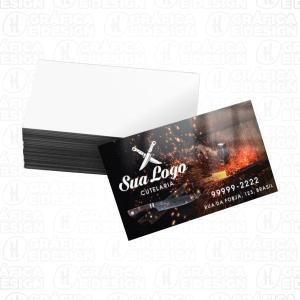 Cartão de visita 250g Colorido Frente e Verso Branco • Couchê 250g 9x5cm • 4x0   • Impressão Offset