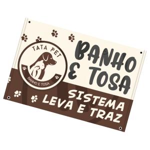 Faixa Lona 440g  4x0 Brilho Bastão, Cordinha e Ponteira Impressão Digital