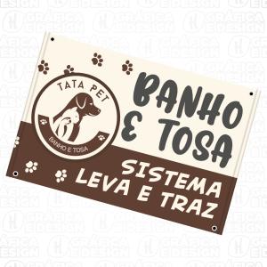 Faixa Lona 440g  4x0 Brilho Bastão, Cordinha e Ponteira Impressão Digital